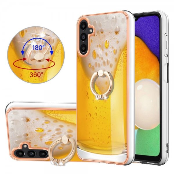 Samsung Galaxy A14 Cover med Fingerring Motiv Øl