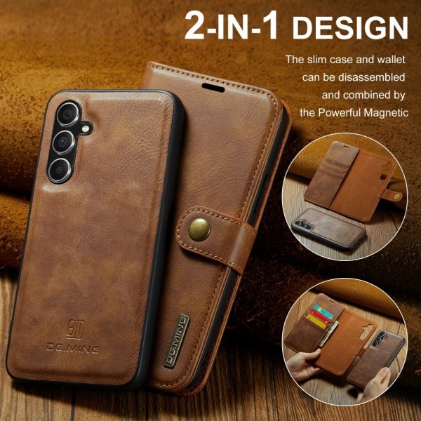 Dg.Ming Samsung Galaxy A16 Etui med Aftageligt Cover Brun