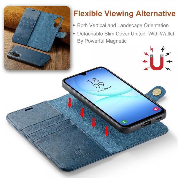 Dg.Ming Samsung Galaxy A17 Cover med Aftageligt Cover Blå