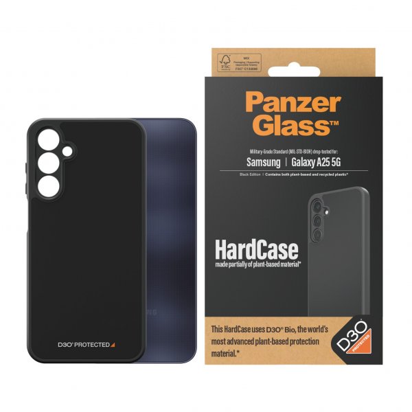 PanzerGlass Samsung Galaxy A25 Cover HardCase D3O Sort