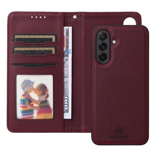 Betopnice Samsung Galaxy A26 Cover med Aftageligt Cover 005 Rød
