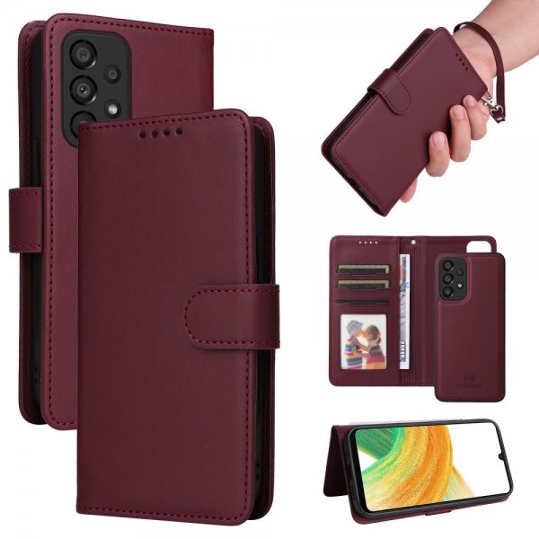 Betopnice Samsung Galaxy A33 5G Etui med aftageligt Cover 005 Rød