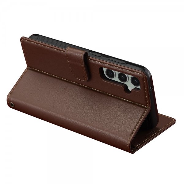 Lc.Imeeke Samsung Galaxy A35 Etui med Aftageligt Cover L2 Series MagSafe Brun