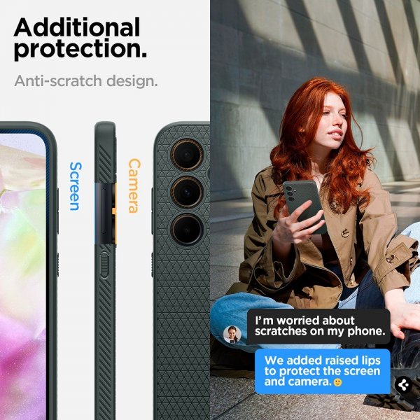 Spigen Samsung Galaxy A35 Cover Liquid Air Abyss Green