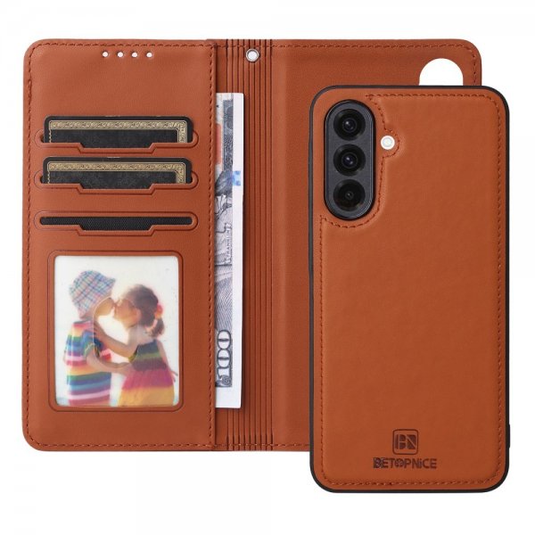 Betopnice Samsung Galaxy A36 Cover med Aftageligt Etui 005 Brun