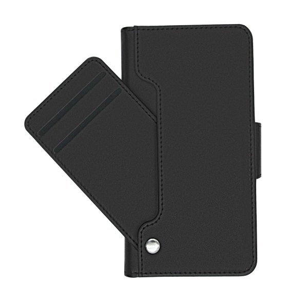 Rvelon Samsung Galaxy A42 5G Etui Udklappeligt Kortrum Sort