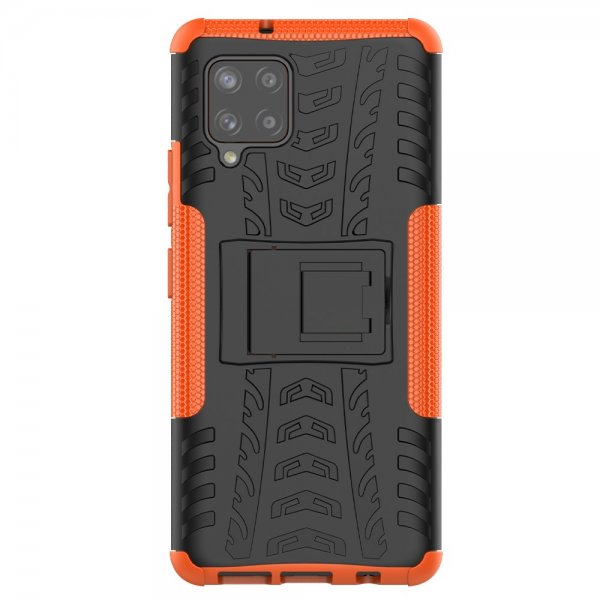Samsung Galaxy A42 5G Cover Dækmønster Stativfunktion Orange