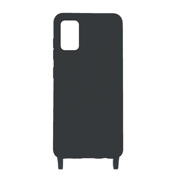 Samsung Galaxy A51 Cover Silikone med Halsrem Sort
