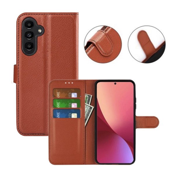 Samsung Galaxy A54 5G Cover med Stativ Brun