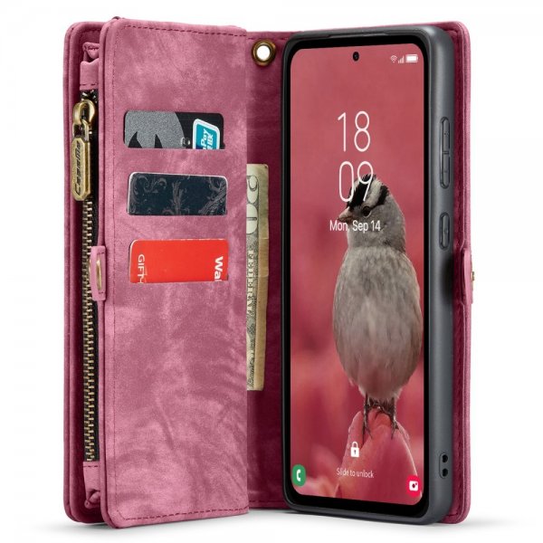 CaseMe Samsung Galaxy A55 Etui 008 Series Aftageligt Cover Rød
