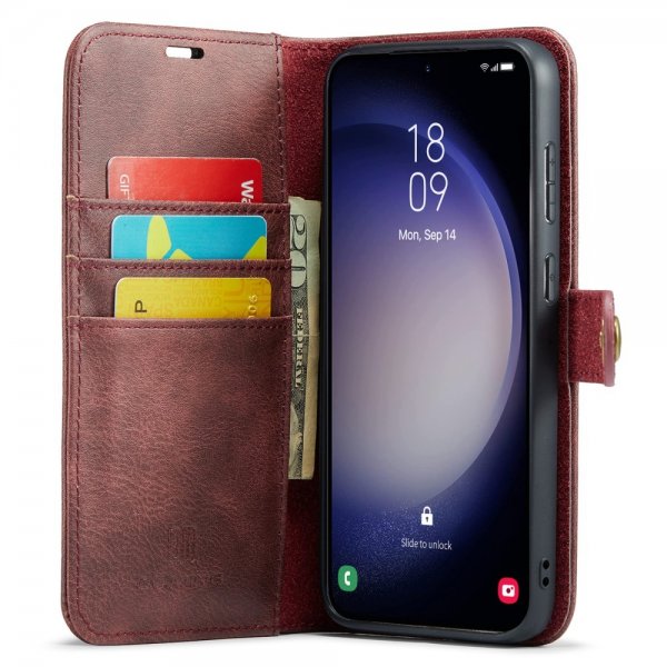 Dg.Ming Samsung Galaxy A55 Etui med Aftageligt Cover Rød