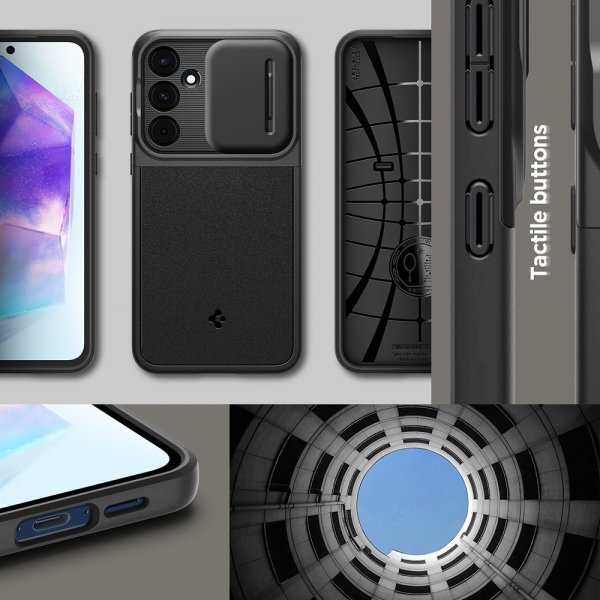 Spigen Samsung Galaxy A55 Cover Optik Armor Sort