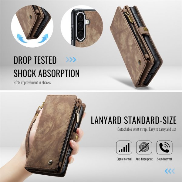 CaseMe Samsung Galaxy A56 Etui 008 Series Aftageligt Cover Brun