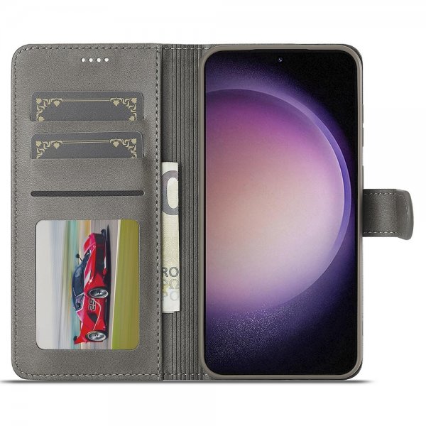 Lc.Imeeke Samsung Galaxy A56 Etui med Kortlomme Stativfunktion Grå