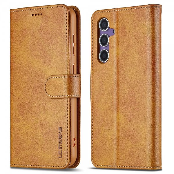 Lc.Imeeke Samsung Galaxy A56 Etui med Kortlomme Stativfunktion Lysebrun