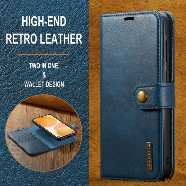 Dg.Ming Samsung Galaxy A57 Etui med Aftageligt Cover Blå