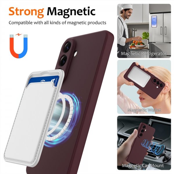 Samsung Galaxy A57 Cover med rem Silikone MagSafe Rød