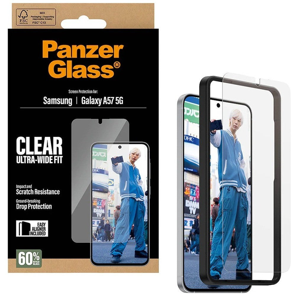 PanzerGlass Samsung Galaxy A57 Skærmbeskytter Ultra-Wide Fit EasyAligner