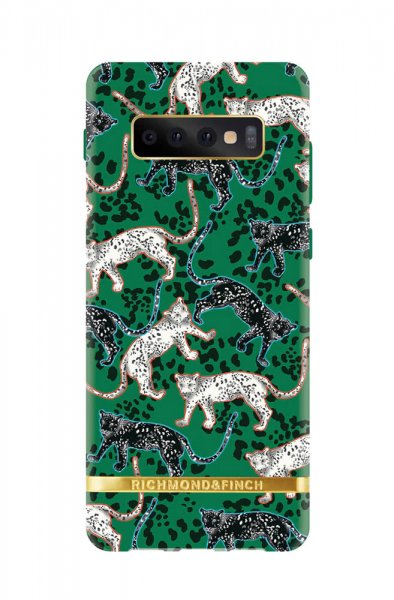 Richmond & Finch Samsung Galaxy S10 Plus Cover Green Leopard