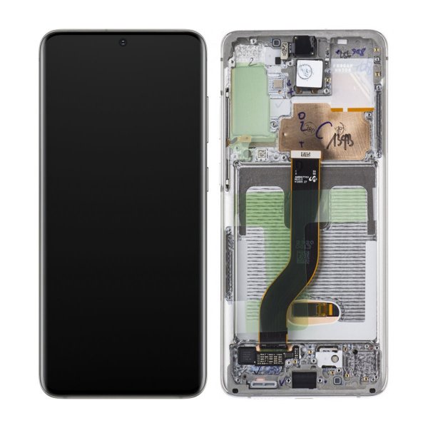Samsung Galaxy S20 Plus 4G/5G (G985/G986) Skærm med LCD Display Original - Hvid