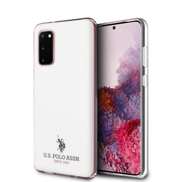 U.S. Polo Samsung Galaxy S20 Cover med Logo Hvid