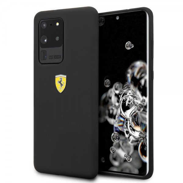 Ferrari Samsung Galaxy S20 Ultra Cover med Logo Sort