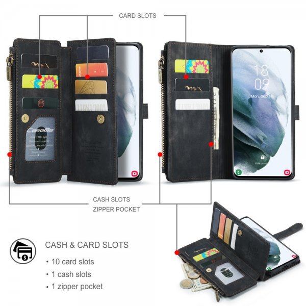 CaseMe Samsung Galaxy S21 FE Etui C30 Series Sort