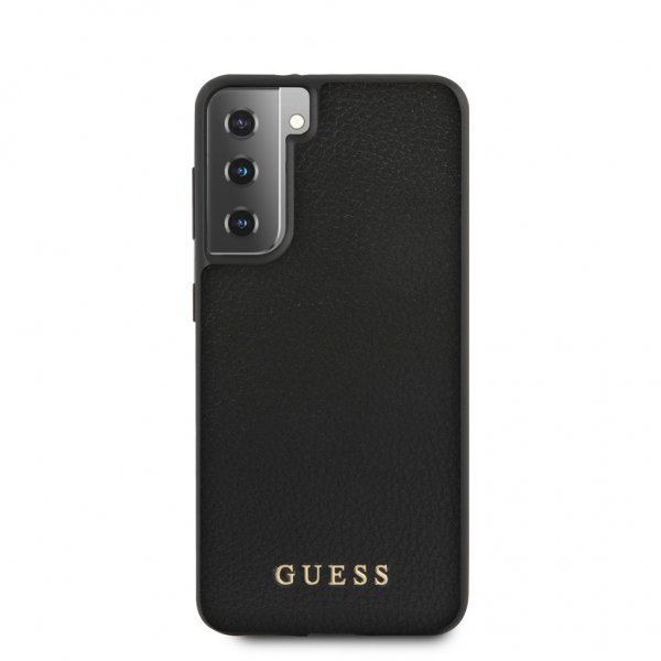 Guess Samsung Galaxy S21 Plus Cover Lædertekstur Sort