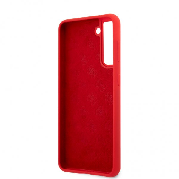 Guess Samsung Galaxy S21 Plus Cover Metal Logo Rød
