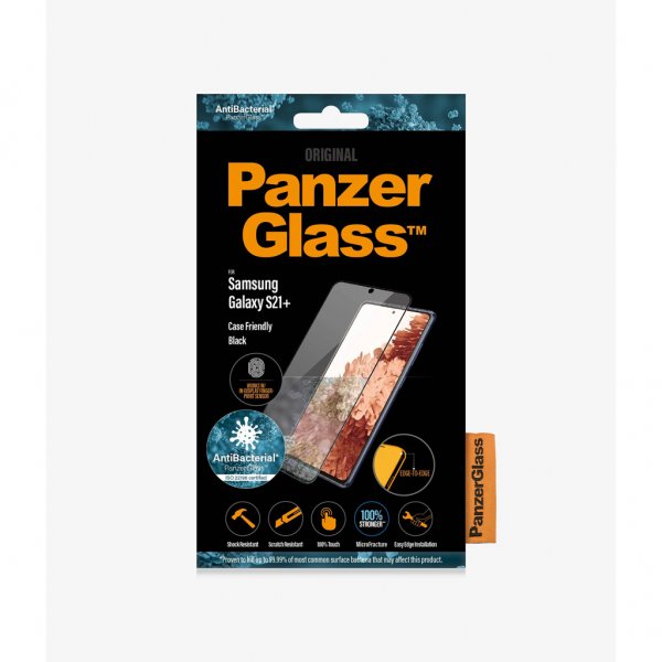 PanzerGlass Samsung Galaxy S21 Plus Skærmbeskyttelse Case Friendly Fingeraftryk