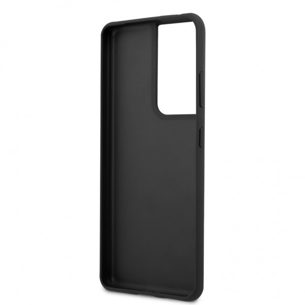 Guess Samsung Galaxy S21 Ultra Cover Lædertekstur Sort