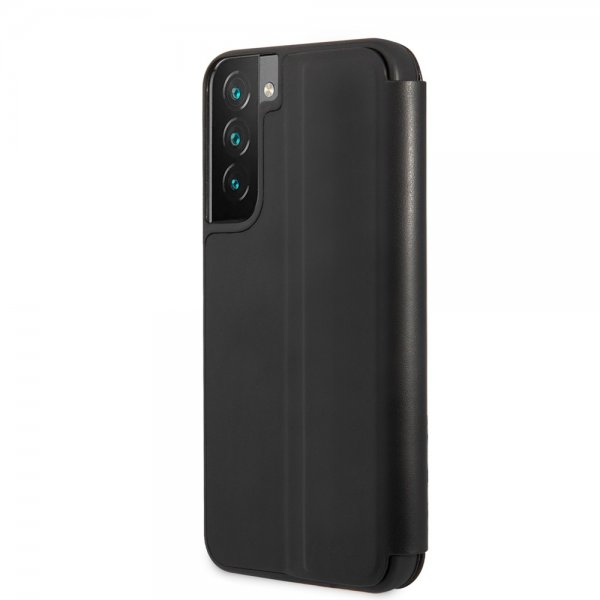 BMW Samsung Galaxy S22 Cover Trefarvet Stribe Carbon Sort