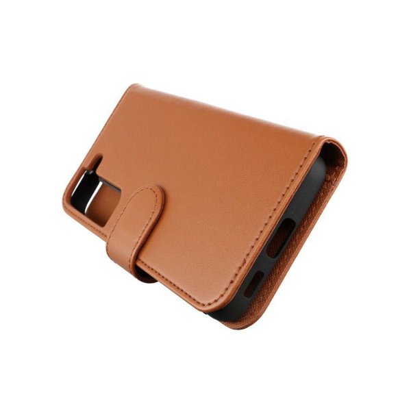 Rvelon Samsung Galaxy S22 Cover Magnetisk Aftageligt Etui Brun