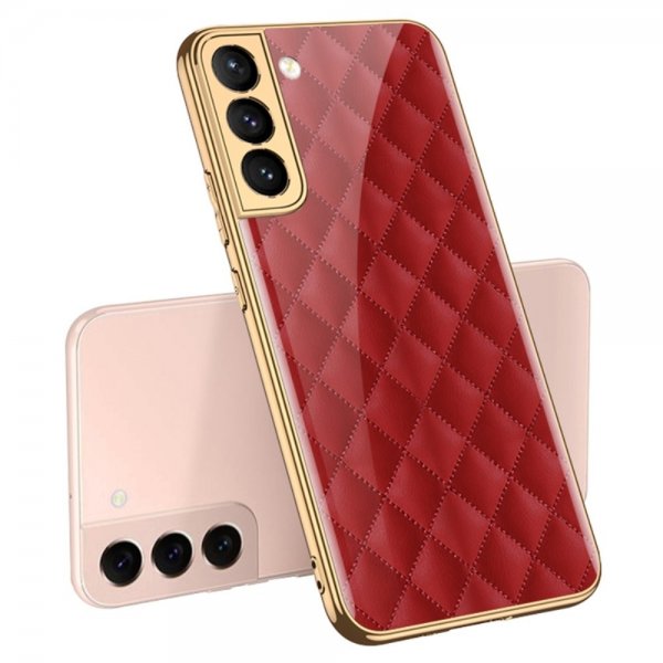 GKK Samsung Galaxy S22 Plus Cover Motiv Røde Ruder