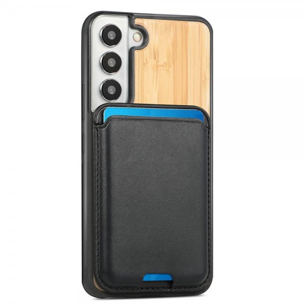 Samsung Galaxy S22 Plus Cover Træ Aftagelig Kortholder Bamboo