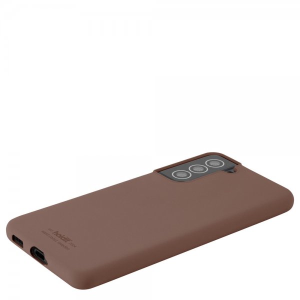 holdit Samsung Galaxy S22 Cover Silikone Dark Brown