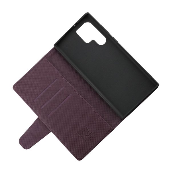 Rvelon Samsung Galaxy S22 Ultra Cover Magnetisk Aftageligt Etui Lilla