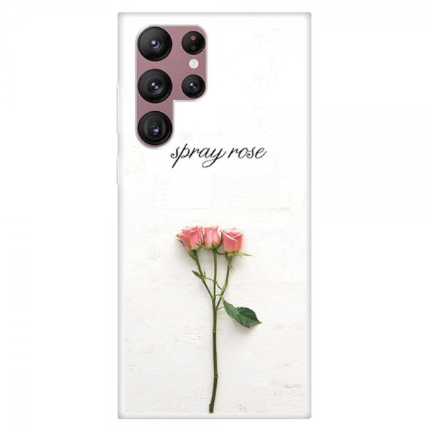 Samsung Galaxy S22 Ultra Cover Motiv Rosa Rose