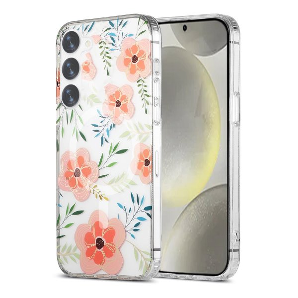Samsung Galaxy S23 Cover Blomstermønster MagSafe Rosa