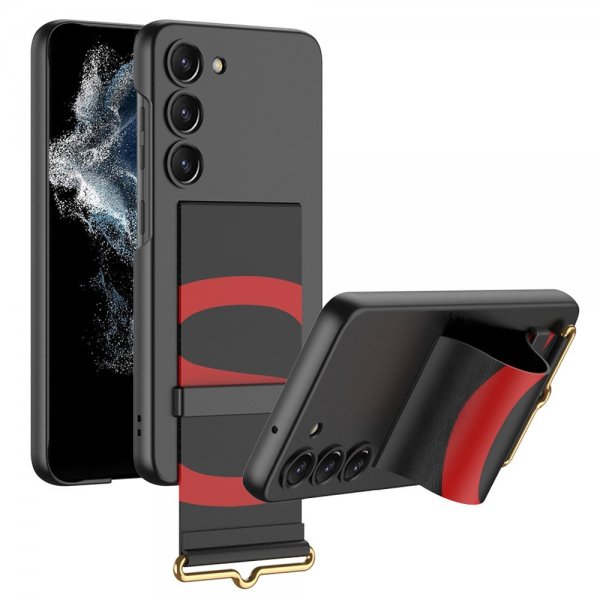 GKK Samsung Galaxy S23 Plus Cover Håndrem Sort