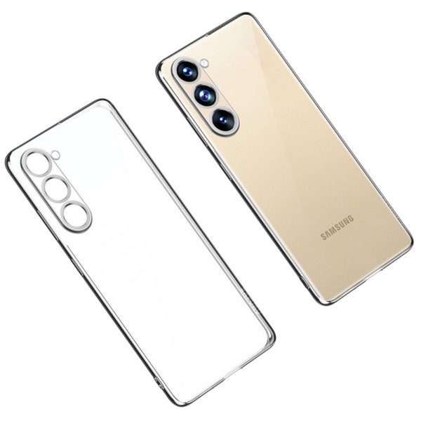 Sulada Samsung Galaxy S23 Plus Cover Forgyldt Kant Sølv