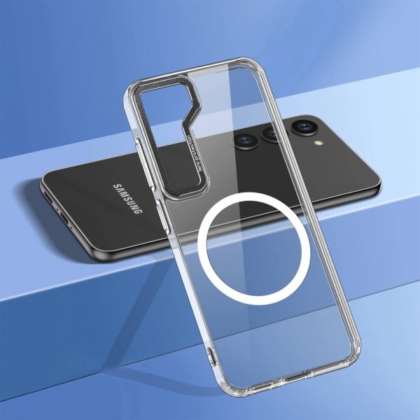 Samsung Galaxy S23 Plus Cover Gennemsigtig MagSafe Sort