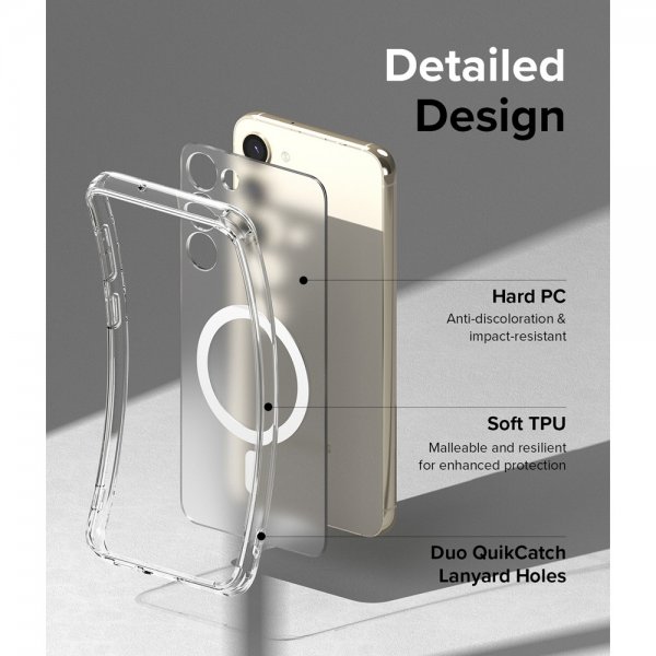 Ringke Samsung Galaxy S23 Cover Fusion Magnetic Mat Gennemsigtig