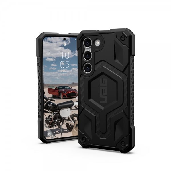 Urban Armor Gear (UAG) Samsung Galaxy S23 Cover Monarch Pro MagSafe Carbon Fiber Sort