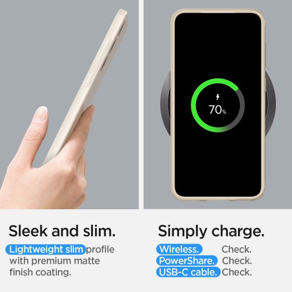 Spigen Samsung Galaxy S23 Cover Thin Fit Pearled Ivory