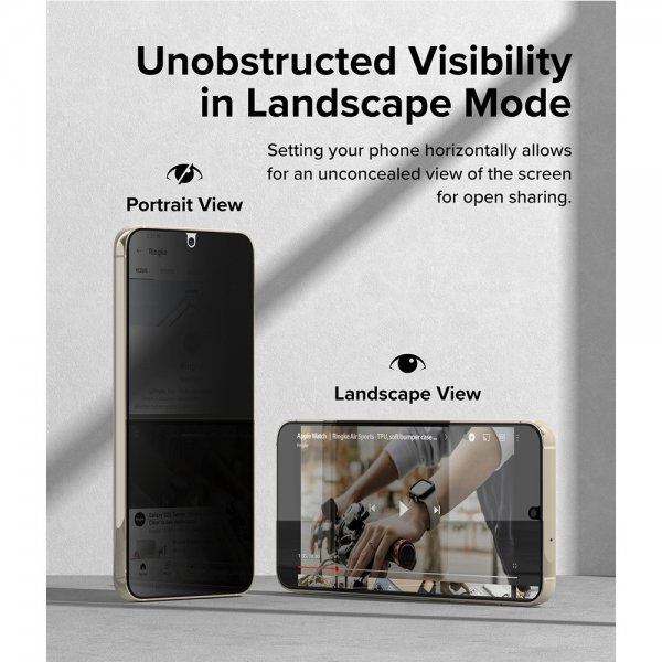 Ringke Samsung Galaxy S23 Skærmbeskytter Privacy Glass
