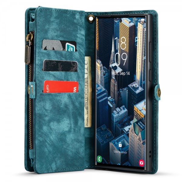 CaseMe Samsung Galaxy S23 Ultra Cover 008 Series Aftageligt Cover Petrol