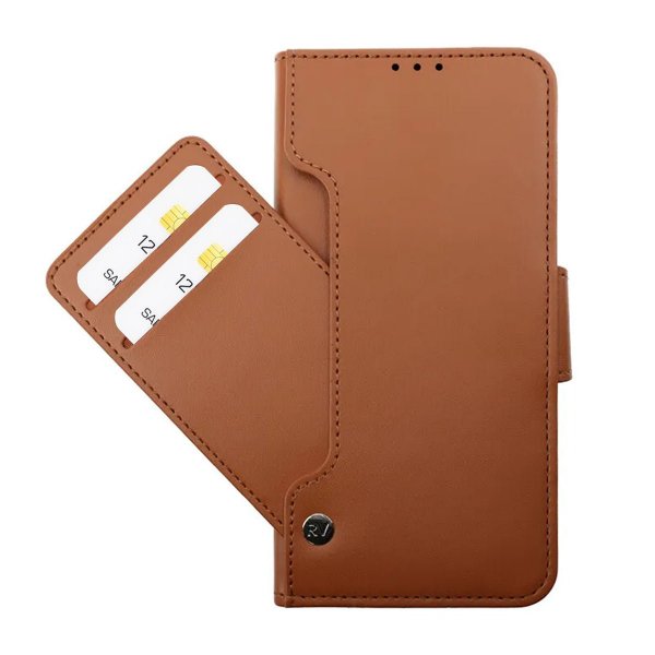 Rvelon Samsung Galaxy S23 Ultra Etui Udfoldeligt Kortfag Brun