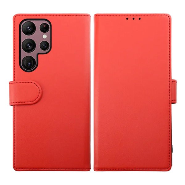 Rvelon Samsung Galaxy S23 Ultra Etui Magnetisk Aftageligt Cover Rød