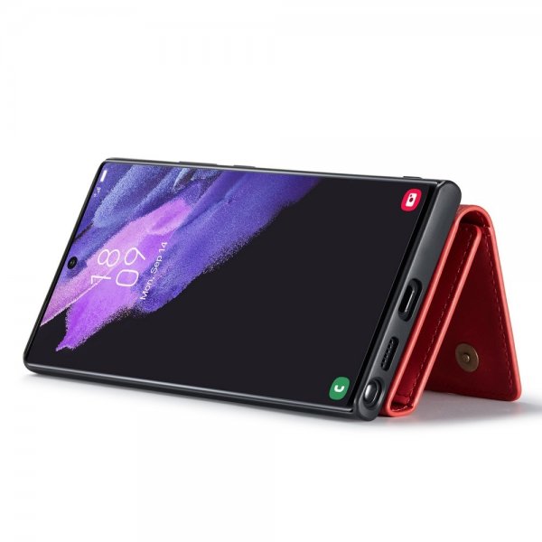 Dg.Ming Samsung Galaxy S23 Ultra Cover M1 Series Aftagelig Kortholder Rød